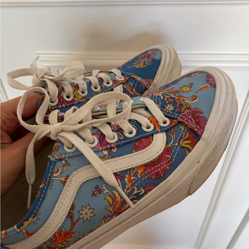 Liberty fabric Vans sneakers, size 7